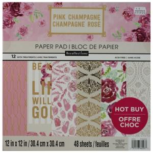 Blok 12 x 12", Pink Champagne