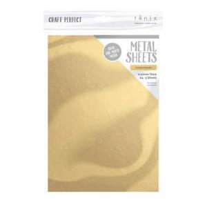 Craft Perfect Metal - Aluminium Sheets "Golden Blonde" A4 5 ark