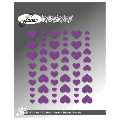 BY Lene Enamel Hearts "Purple - 54pcs" BLA009