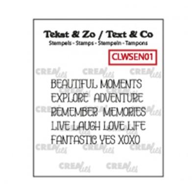 Crealies  Text & Co ENG tekst stempel no.01 strips moments