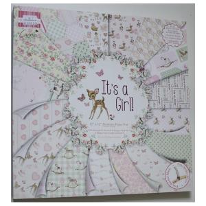 First Edition Paper -  12 x 12" Premium Paper Pad , It`s a Girl