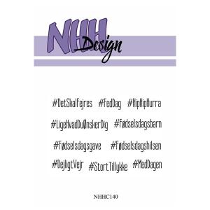 NHH Design Clearstamp "Hashtag Fødselsdag"