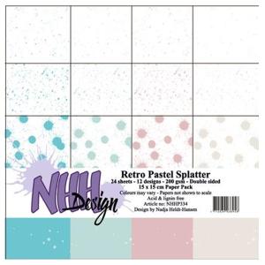 NHH Paperpad 15x15 cm "Retro Pastel Splatter"