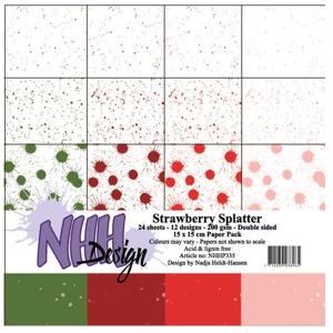NHH Paperpad 15x15 cm "Strawberry Splatter"