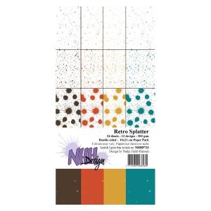 NHH Paperpad 10x21cm "Retro Splatter"