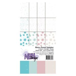 NHH Paperpad 10x21cm "Retro Pastel Splatter"
