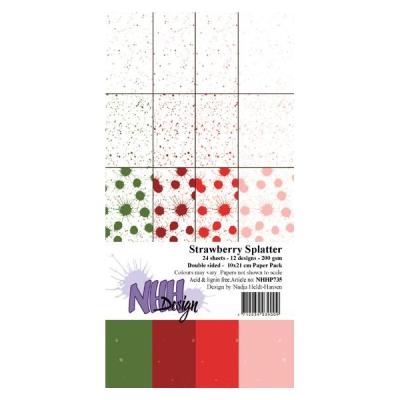 NHH Paperpad 10x21cm "Strawberry Splatter"