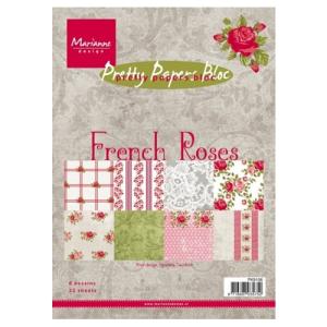 Blok A5, Marianne design French Roses