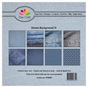 DIXI CRAFT PAPIRSBLOK 15X15CM “Denim Backgroun II”