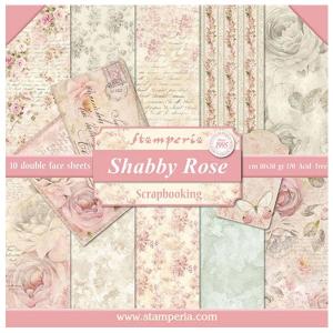 Stamperia Shabby Rose 12x12 Inch Paper Pack