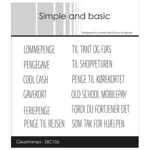 Simple and basic Clearstamp "Dansk Tekst"