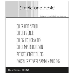 Simple and basic Clearstamp "Danske tekster"