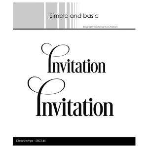 Simple and basic Clearstamp "Invitation" SBC144