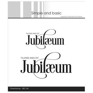 Simple and basic Clearstamp "Tillykke med dit Jubilæum"