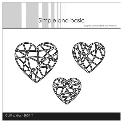 Simple and Basic die String Hearts