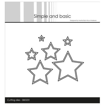 Simple and Basic die "Outline Stars"