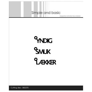 Simple and Basic die "Texts w/Hanger - Danske tekster #5"