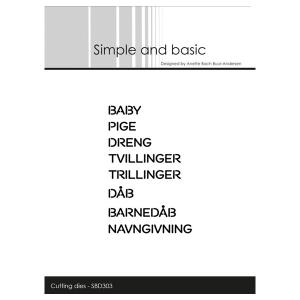 Simple and Basic die "Cut Words - Danske tekster #3" SBD303