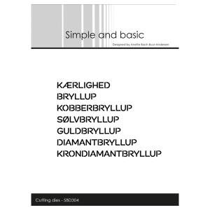 Simple and Basic die "Cut Words - Danske tekster #4" SBD304