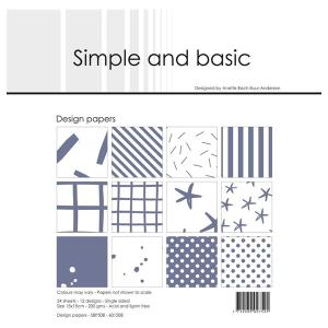 Simple and Basic Design Papers 15x15cm